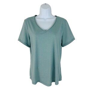 Kuhl Women's Size M Juniper Short Sleeve V-Neckline Green T-Shirt